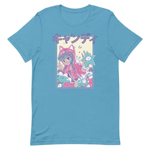 Medium Turquoise Neko Hoodie Girl Shirt Pale Dream Plushies