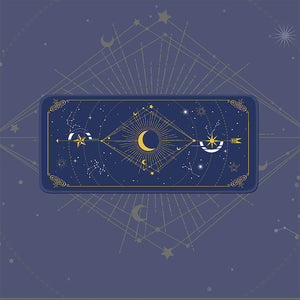 Midnight Blue Large Crescent Moon Spell Mouse Pad Non-Slip
