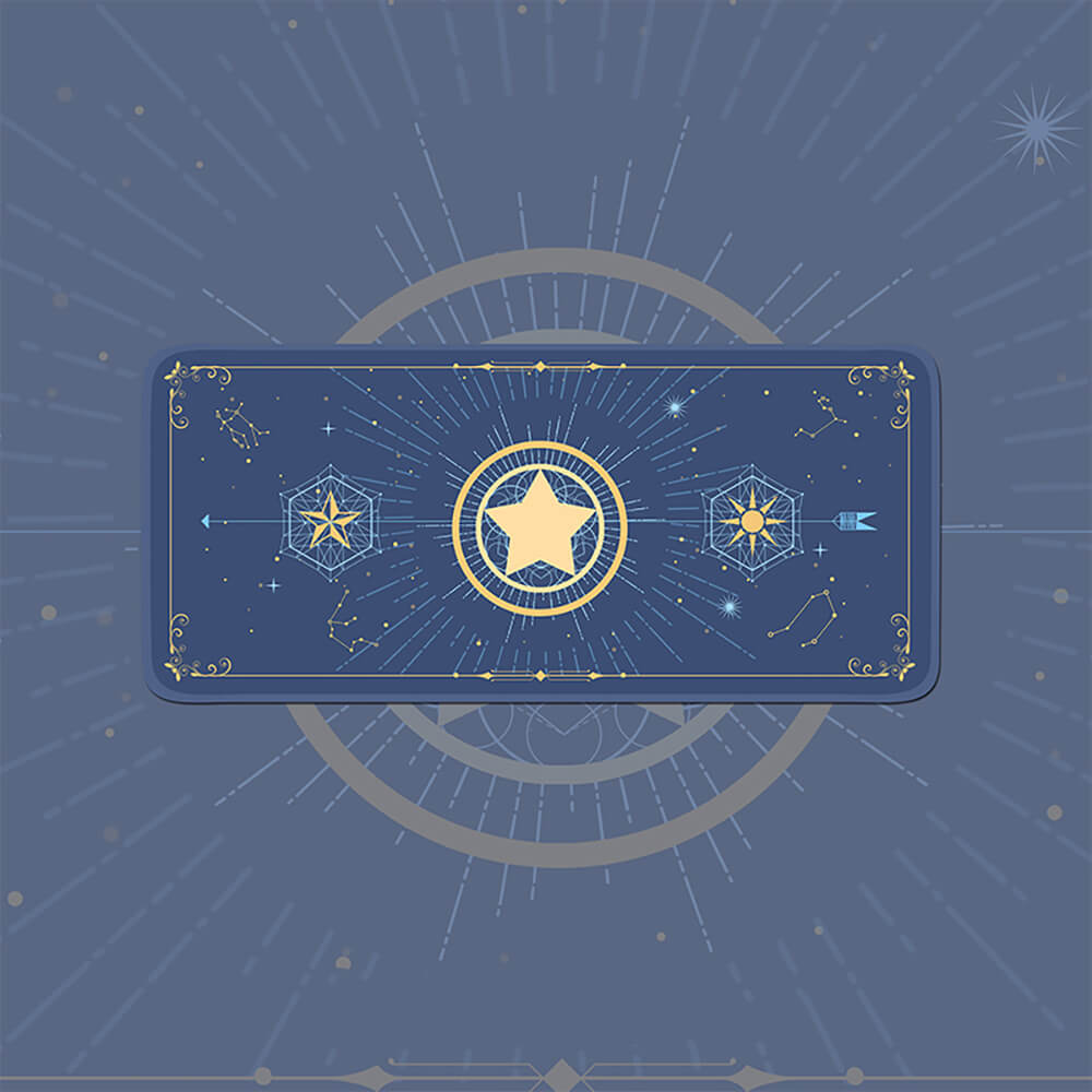 Midnight Blue Large Magic Moon Spell Mouse Pad Non-Slip