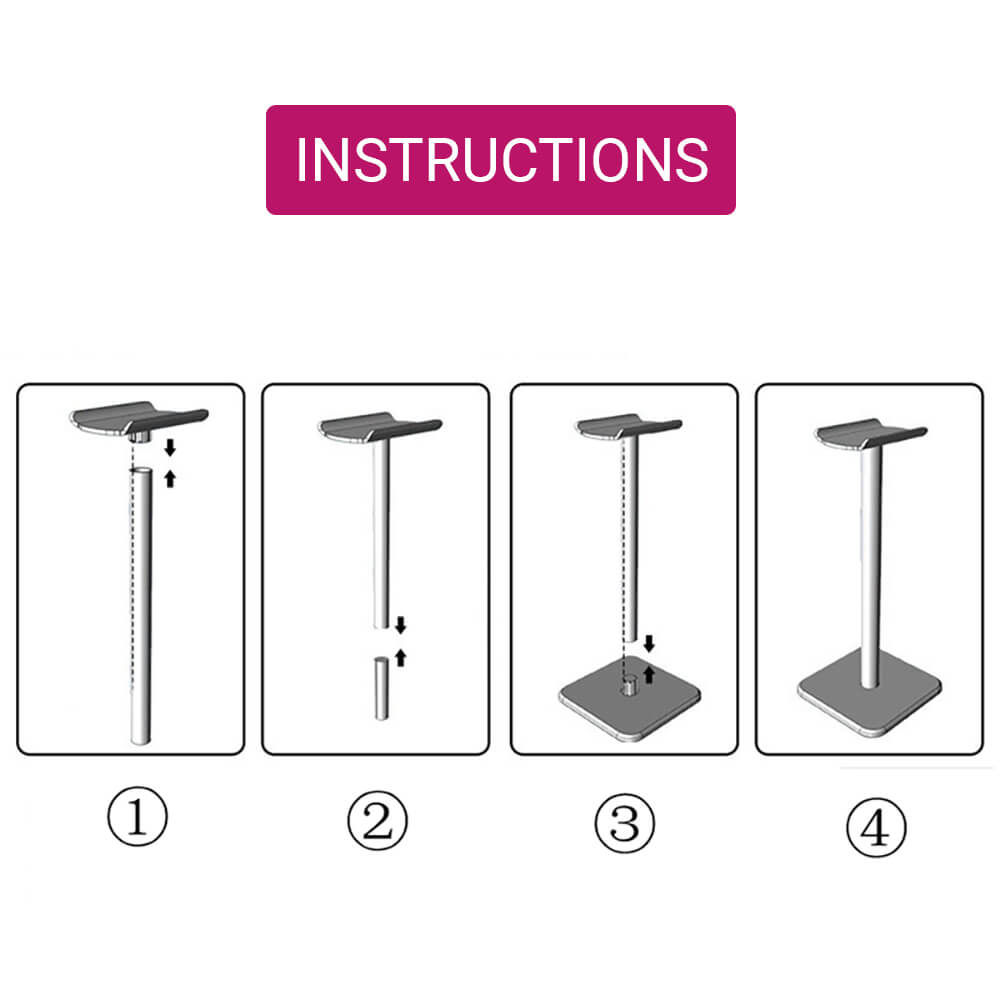 Minimalist Headphones Stand Alloy Aluminum Instructions