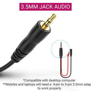 Modern Black Cardioid Microphone Pop-Filter Tripod 3.5mm Jack