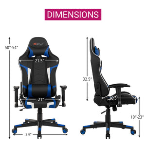 Modern Lumbar Pillow Gaming Chair Reclining Backrest Armrest Dimensions