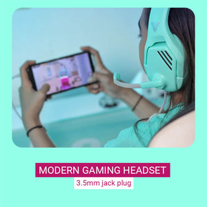 Modern Over-Ear Gaming Headset Mic Stereo 3.5mm Jack Console Gamer PC Phone