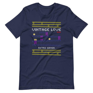 Navy Vintage Love Shirt 2D Platformer Game