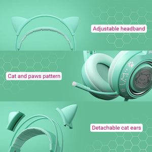 Neko Ear Headset Microphone In-Line Volume Control 3.5mm Jack Features