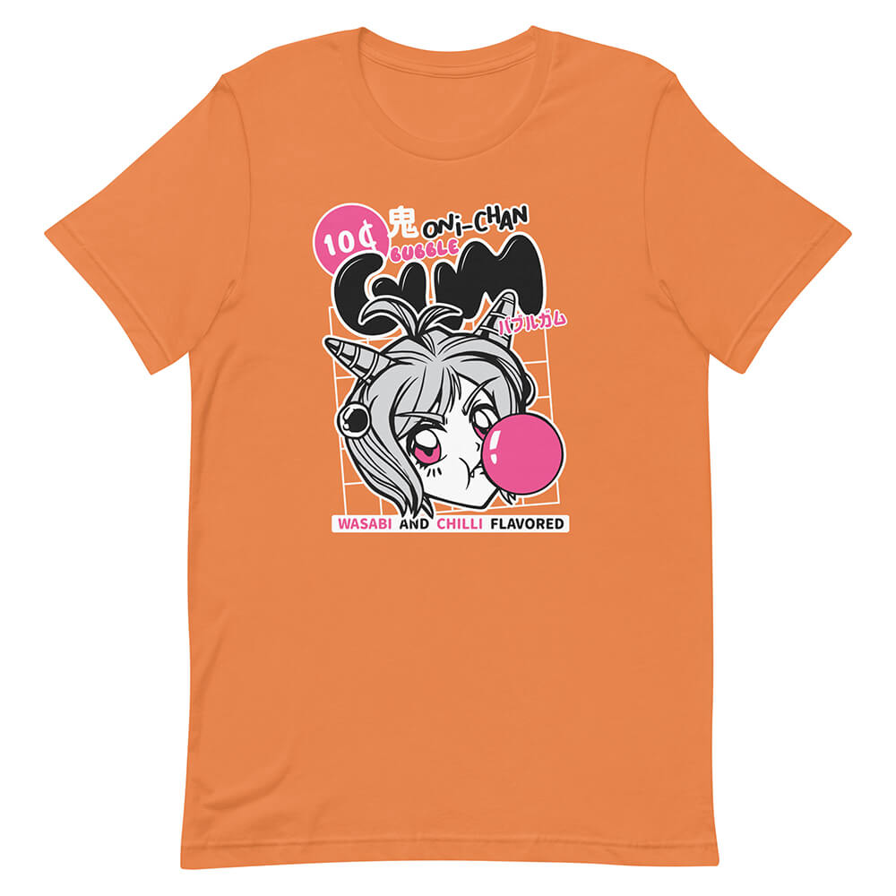 Orange Bubble Gum Onee Chan Shirt Wasabi Chilli Flavored