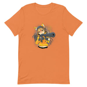 Orange Cute Army Anime Fox Girl Shirt War Weapon