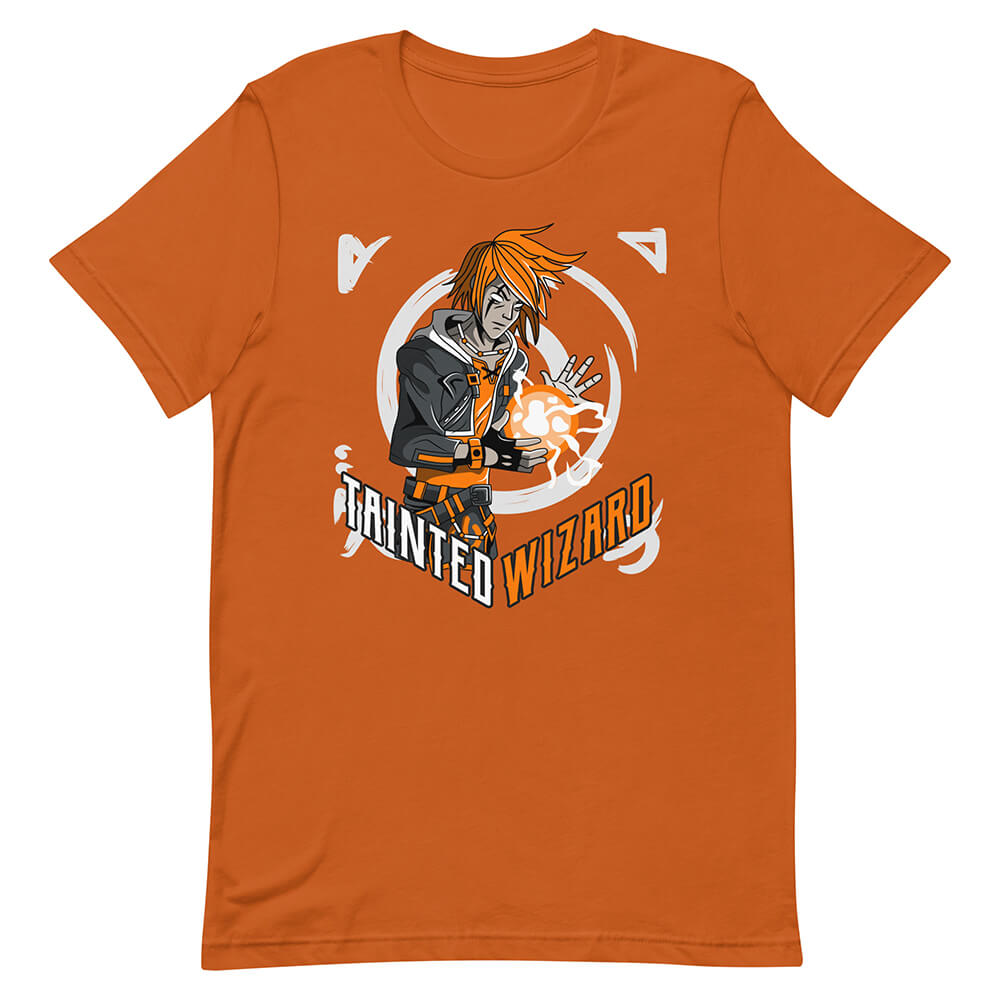 Orange Tainted Wizard Party Villain Shirt Spell Specialization