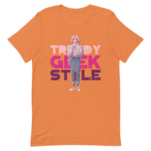 Orange Trendy Geek Style Shirt Urban Modern Girl