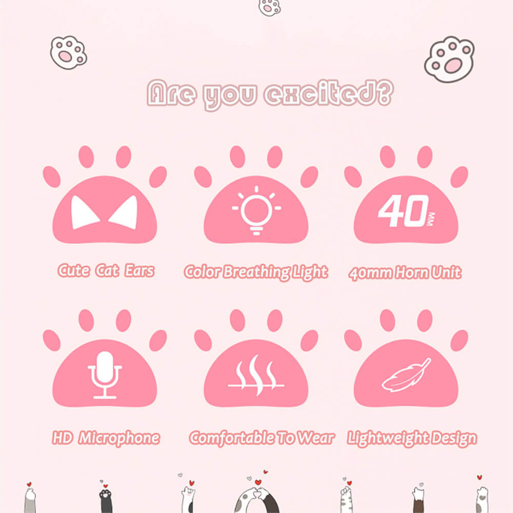 Over Ear RGB Headset Mic USB 3.5mm Jack Features