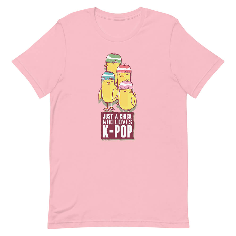 Pink Amusing Kpop Chick Group Shirt Colorful Hairstyles