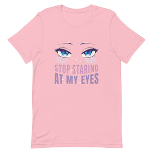 Pink Beautiful Staring Blue Eyes Shirt Y2k Girl Style