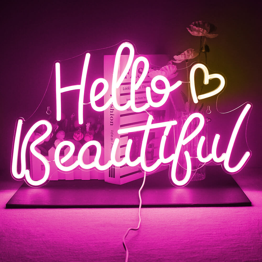 Pink Beautiful Woman Neon Sign LED Light
