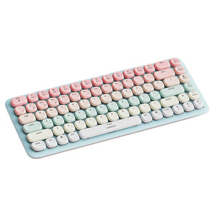 Pink Bluetooth 5.0 Gradient Cozy Slim Mechanical Keyboard White Backlight