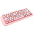 Pink Candy Mechanical Keyboard Multimedia Round Keycap LED Backlight