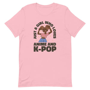 Pink Cartoon K-Pop Stan Girl Shirt Double Gyaru Peace