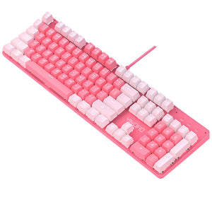 Pink Cherry Blossom Mechanical Keyboard White Backlight