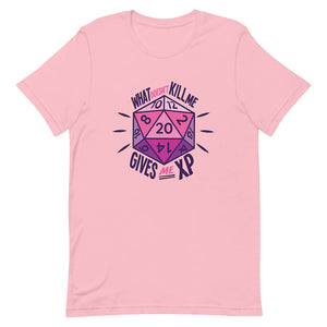 Pink Colorful Multifaceted Roleplay Dice Tee Game Life Experience
