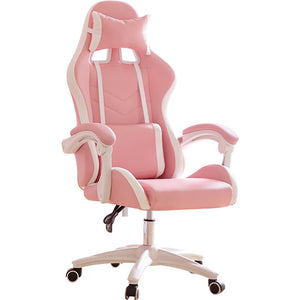 Pink Cute Double Color Gamer Girl Chair Synthetic Leather