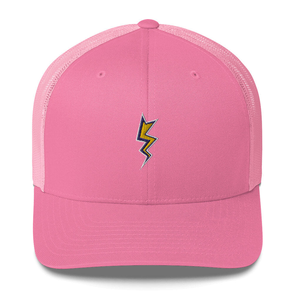 Pink Dubsnatch Fam Lightning Trucker Cap Front
