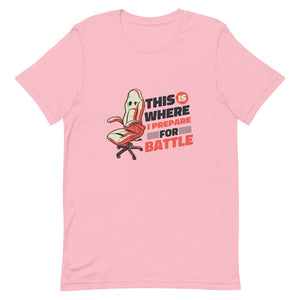 Pink Funny Gamer Chair Battle Preparation Tee Tricky Fight