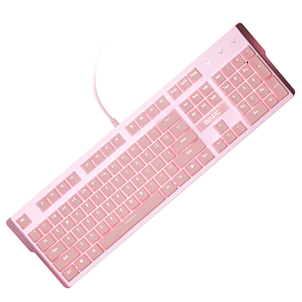 Pink Girl Mechanical Keyboard Qwerty Backlight