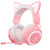 Pink Kawaii Cat Headset Microphone 7.1 USB LED