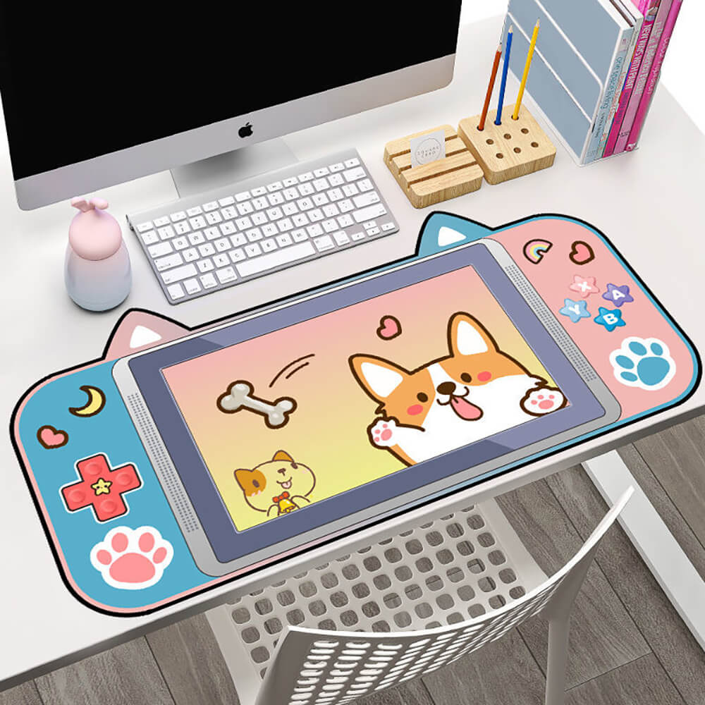 Large Cartoon Corgi Mouse Pad Non-Slip