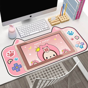 Pink Large King Piggy Mouse Pad Non-Slip