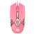 Pink Mechanical Mouse Macro 3200 DPI Quiet Backlight