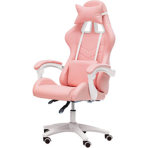 Pink Pastel Macaron Gaming Chair Reclining Back Seat