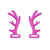 Pink Removable Pair Deer Antler Headphones Attachment