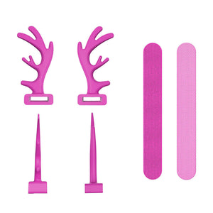 Pink Removable Pair Deer Antler Headphones Attachment Set