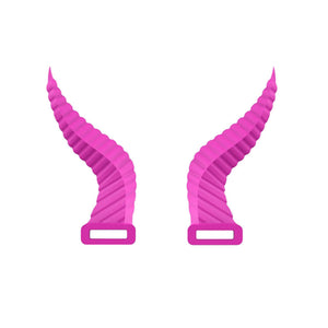 Pink Removable Pair Devil Horn Headphones Attachment