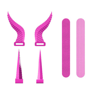 Pink Removable Pair Devil Horn Headphones Attachment Set