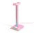 Pink RGB Lighting Headset Stand USB 3.5mm Jack 