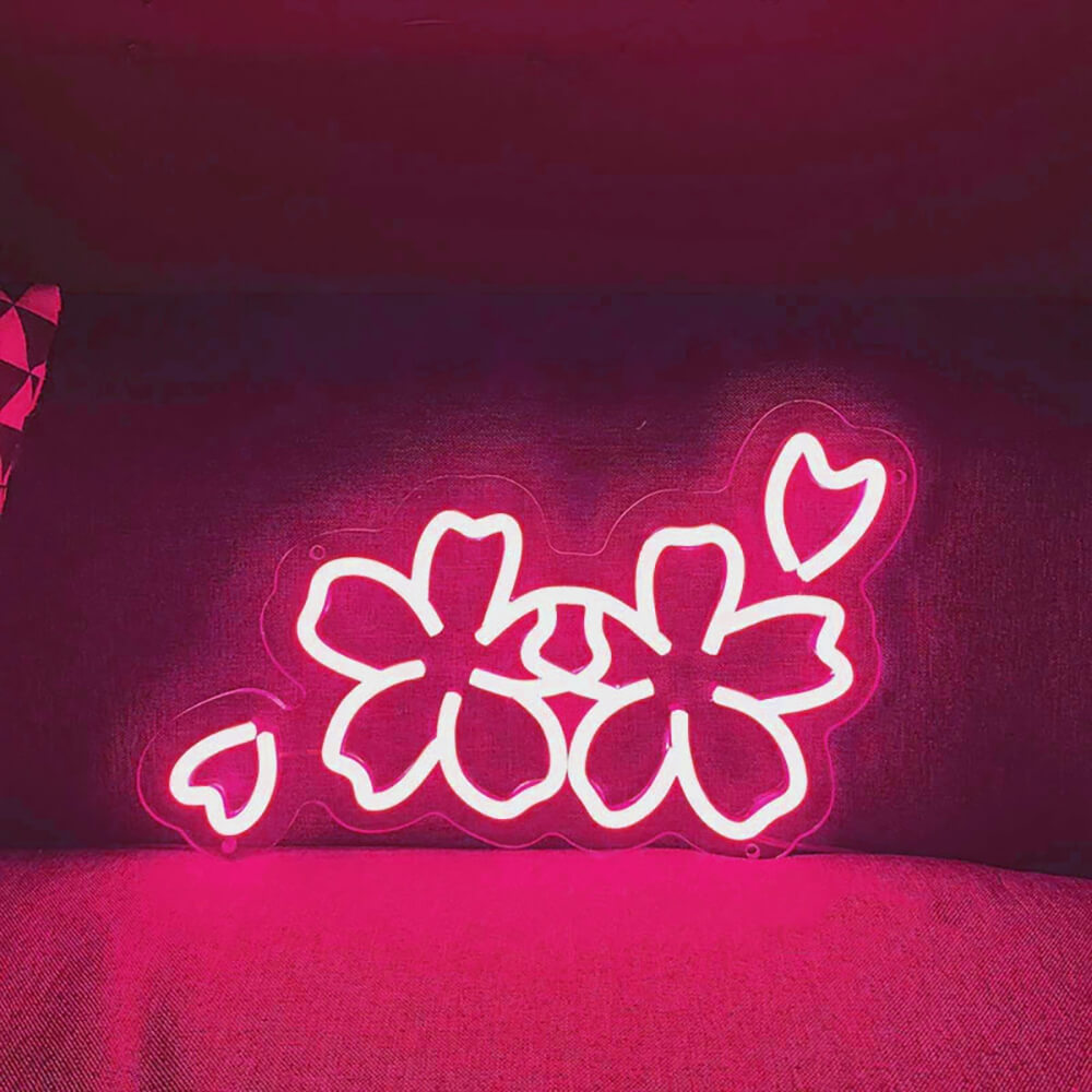 Pink Sakura Flower Neon Sign LED Light