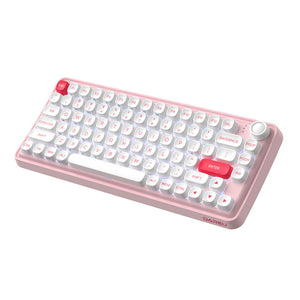 Pink 2.4GHz Wireless Cozy Mechanical Keyboard Tri-Mode LED PBT