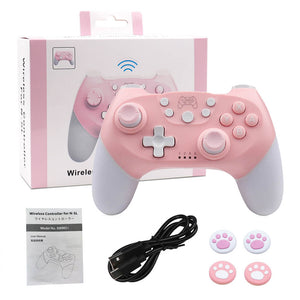 Pink Wireless Modern Multi-Color Controller Vibration Switch PC
