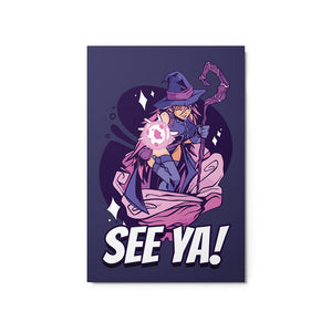 Playful Purple Hair Anime Girl Wizard Metal Poster 20*30"
