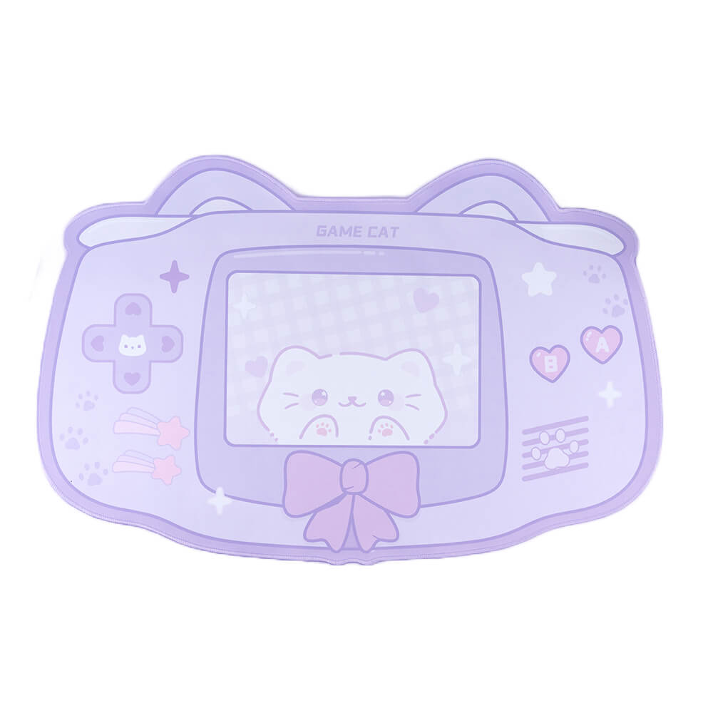 Purple Big Meow Console Mouse Mat Anti-Slip
