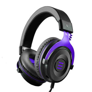 Purple Double Color Gaming Headset Microphone Stereo 3.5mm Jack