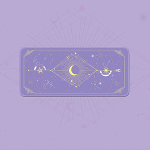Purple Large Crescent Moon Spell Mouse Pad Non-Slip