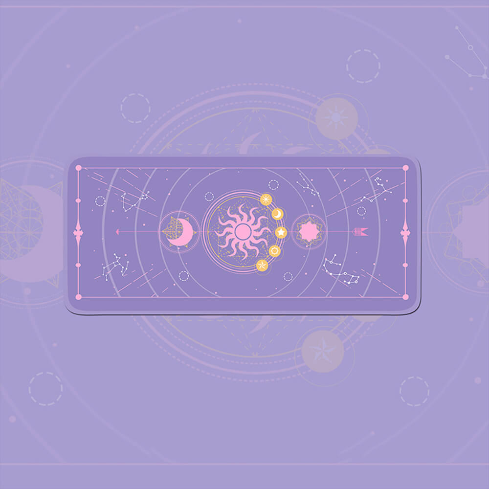 Purple Large Magic Sun Spell Mouse Pad Non-Slip