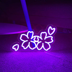 Purple Sakura Flower Neon Sign LED Light