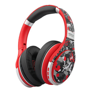Red Bluetooth 5.0 Cartoon Graffiti Headphones Noise Reduction