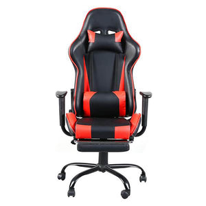 Red High Back Racing Gaming Chair Footrest Reclining Backrest
