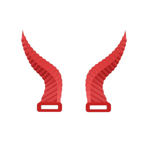Red Removable Pair Devil Horn Headphones Attachment