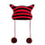 Red Striped Little Imp Horn Knit Beanie