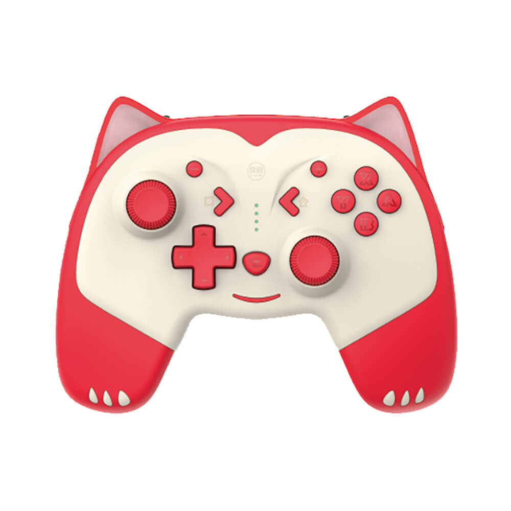 Red Wireless Fox Ear Controller Vibration LED Macro